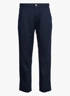 ESPRIT Blue Straight-leg Linen-blend Pants
