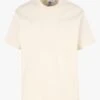 ADIDAS White Loose-fit Round-neck Embroidered Cotton T-shirt