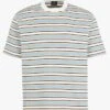 PAUL SMITH Blue Regular-fit Round-neck Striped Cotton T-shirt