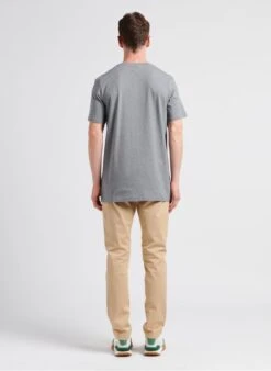 Aigle Grey Regular-fit Embroidered Cotton T-shirt With Round Neck -Deals Mode Modee Store 4104230