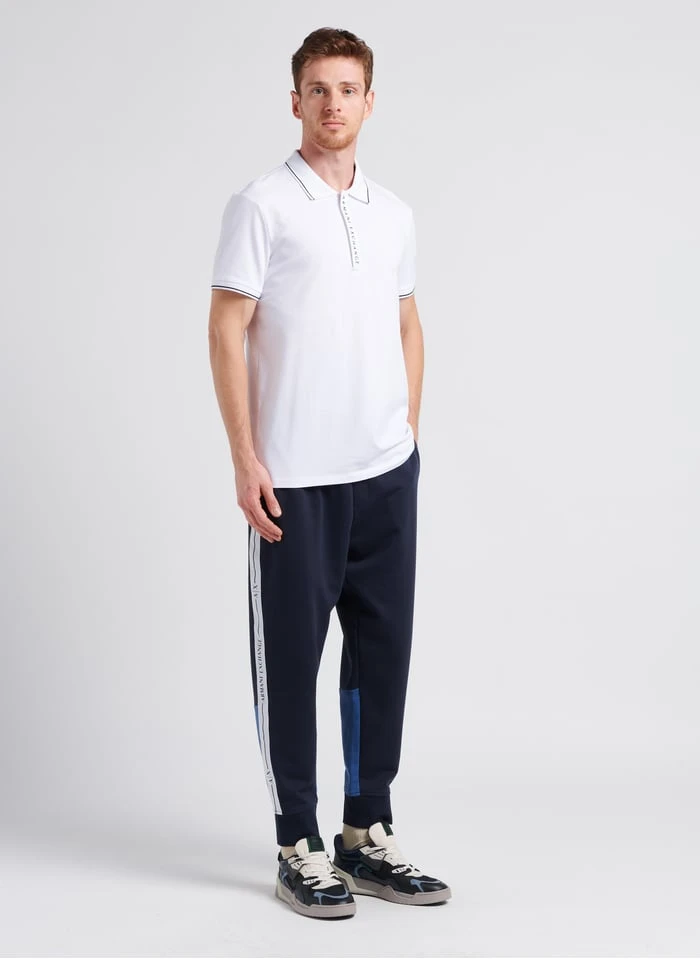 Armani Exchange White Cotton Jersey Polo Shirt 4 Armani Exchange White Cotton Jersey Polo Shirt - Image 4