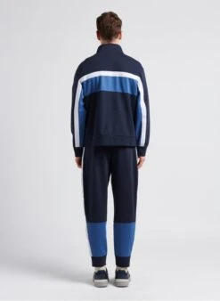 Armani Exchange Blue Logo-printed Striped Cotton Track Pants -Deals Mode Modee Store 4104354
