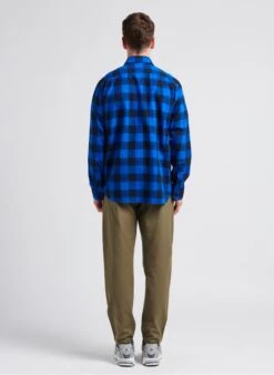 Ikks Blue Checked Shirt With Classic Collar -Deals Mode Modee Store 4104400