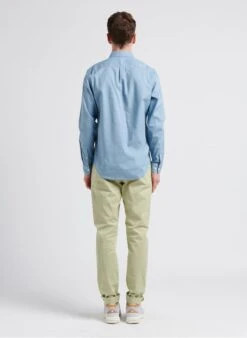 Samsoe Samsoe LIAM - Blue Regular-fit Linen And Cotton Shirt With Classic Collar -Deals Mode Modee Store 4104469