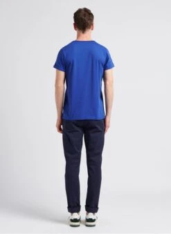 Maison Labiche POITOU AMOUR - Blue Embroidered Organic Cotton T-shirt -Deals Mode Modee Store 4104511