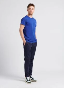 Maison Labiche POITOU AMOUR - Blue Embroidered Organic Cotton T-shirt -Deals Mode Modee Store 4104512