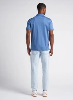 Calvin Klein Blue Cotton T-shirt With Polo Collar -Deals Mode Modee Store 4104898