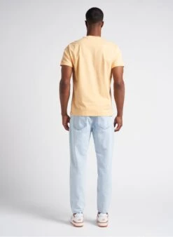 Maison Labiche POPINCOURT GOOD VIBES - Orange Embroidered Organic Cotton T-shirt -Deals Mode Modee Store 4104928