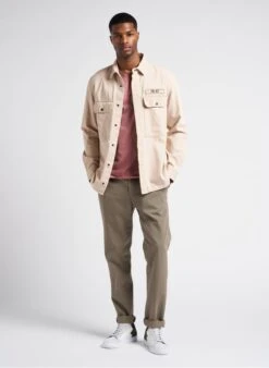 Ikks Beige Cotton Overshirt -Deals Mode Modee Store 4105110