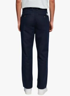 ESPRIT Blue Straight-leg Linen-blend Pants -Deals Mode Modee Store 4111627