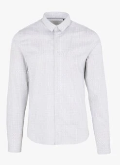 Ikks White Slim-fit Cotton-blend Shirt
