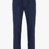 Selected Blue Straight-leg Organic Cotton-blend Pants