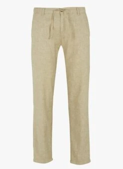 Selected Khaki Straight-leg Organic Cotton-blend Pants