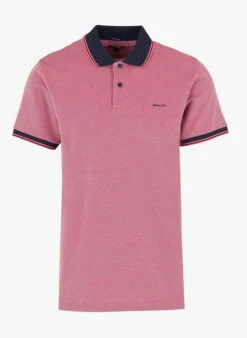 Gant Pink Regular-fit Embroidered Cotton Piqué Polo Shirt
