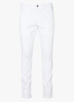 LE TEMPS DES CERISES White Slim-fit Cotton Chinos