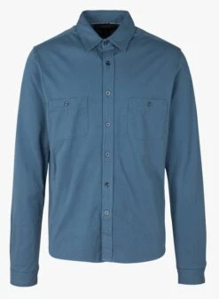 LE TEMPS DES CERISES ADOL - Blue Regular-fit Cotton Shirt