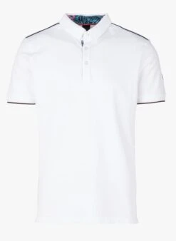 LE TEMPS DES CERISES COTREL - White Short-sleeved Cotton Polo Shirt