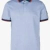 LE TEMPS DES CERISES ORIAS - Blue Short-sleeved Cotton-blend Polo Shirt