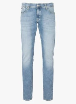 LE TEMPS DES CERISES Blue Slim-fit Stretchy Cotton-blend Jeans