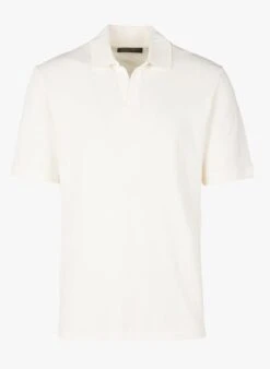 Marc O'Polo White Regular-fit Cotton And Linen Polo Shirt