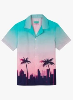 Maison Labiche MORNEY NB - Multicolored Straight-cut Shirt With Hawaiian Print