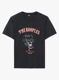 THE KOOPLES Grey Screen-printed Cotton T-shirt