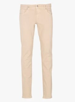 Ikks Beige Stretch Cotton Slim-fit Jeans