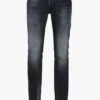 LE TEMPS DES CERISES Grey Slim-fit Faded Cotton Jeans