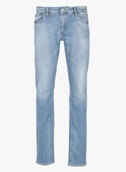 LE TEMPS DES CERISES Blue Cotton-blend Straight-leg Jeans