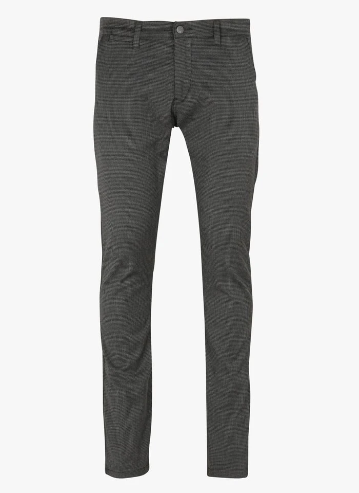 LE TEMPS DES CERISES MILOW - Grey Printed Houndstooth Straight-leg Pants 1 LE TEMPS DES CERISES MILOW - Grey Printed Houndstooth Straight-leg Pants