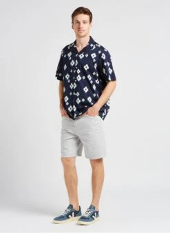 Minimum JOLE - Blue Printed Cotton Shirt -Deals Mode Modee Store 4131038