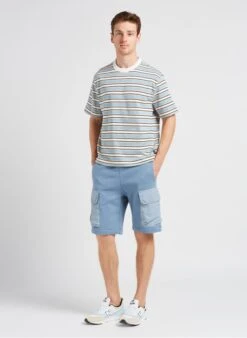 PAUL SMITH Blue Regular-fit Round-neck Striped Cotton T-shirt -Deals Mode Modee Store 4131056