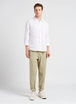 Selected Khaki Straight-leg Organic Cotton-blend Pants 12 Selected Khaki Straight-leg Organic Cotton-blend Pants -Deals Mode Modee Store 4131154