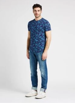 LE TEMPS DES CERISES Blue Straight-leg Faded Stretch Cotton Jeans 30 LE TEMPS DES CERISES Blue Straight-leg Faded Stretch Cotton Jeans -Deals Mode Modee Store 4132161