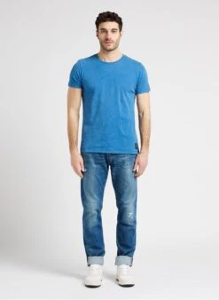 LE TEMPS DES CERISES Blue Straight-leg Faded Stretch Cotton Jeans 38 LE TEMPS DES CERISES Blue Straight-leg Faded Stretch Cotton Jeans -Deals Mode Modee Store 4132174