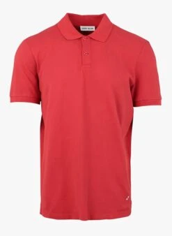 HENDEL - Red Short-sleeved Cotton Piqué Polo Shirt