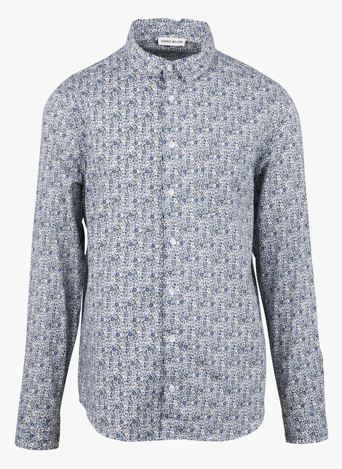 DOVY - Blue Regular-fit Organic Cotton Shirt 1 DOVY - Blue Regular-fit Organic Cotton Shirt