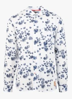 Scotch And Soda White Printed Organic Cotton Shirt