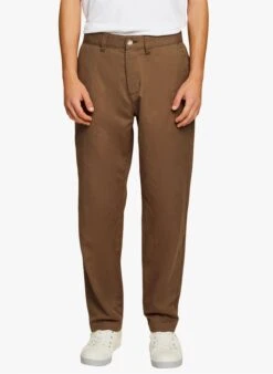 ESPRIT Green Straight-leg Linen-blend Pants -Deals Mode Modee Store 4140532