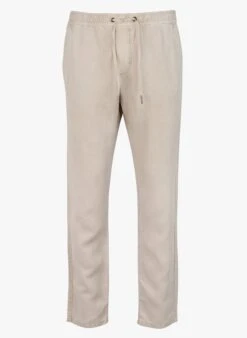 Ikks Beige Track-pant Style Straight-cut Pants