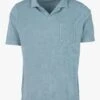 Hartford Blue Terrycloth Polo Shirt With Open Collar