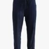 HILARY - Blue Cotton-blend Velvet Track Pants
