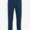 DARIO - Blue Straight-leg Textured Cotton Pants