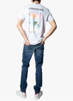 Zadig & Voltaire TED - Grey Round-neck Cotton T-shirt -Deals Mode Modee Store 4155346