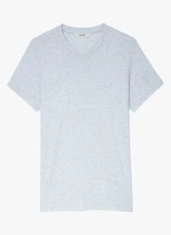 Zadig & Voltaire TED - Grey Round-neck Cotton T-shirt