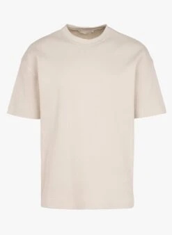 Samsoe Samsoe JOSH - Beige Round-neck Organic Cotton T-shirt