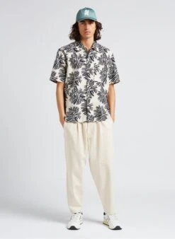 Marc O'Polo Blue Cotton And Linen Printed Shirt -Deals Mode Modee Store 4168885