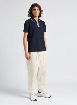 PAUL SMITH Blue Straight Cotton Polo Shirt With Classic Collar -Deals Mode Modee Store 4168887