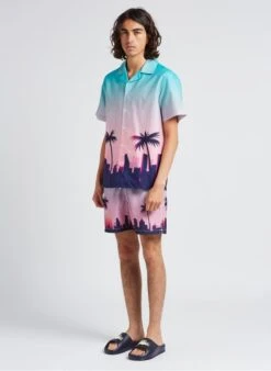 Maison Labiche MORNEY NB - Multicolored Straight-cut Shirt With Hawaiian Print -Deals Mode Modee Store 4168947