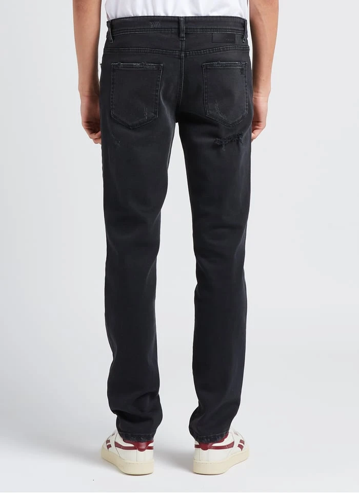 Ikks Grey Slim-fit Cotton Distressed Jeans 3 Ikks Grey Slim-fit Cotton Distressed Jeans - Image 3